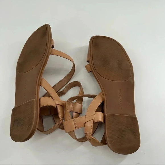Lucky brand womens sandals size 8 38.5 tan leather - Picture 10 of 13